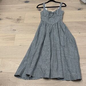 Reformation Black and White Checkered Casual Dress